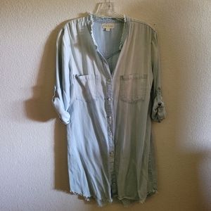 Anthropologie Cloth and Stone Blue Dress Size M